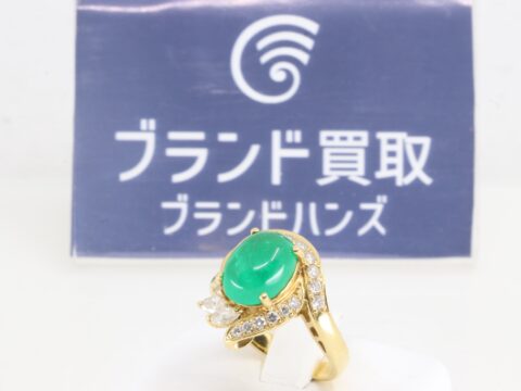 エメラルド K18 ダイヤモンド リング E3.55ct D0.5ct